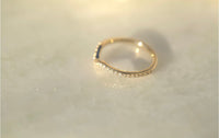 Curved Contour Diamond Eternity Wedding Band